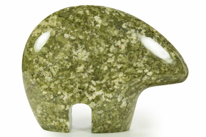 Carved Snowflake Epidote Zuni Bear - South Africa #344888